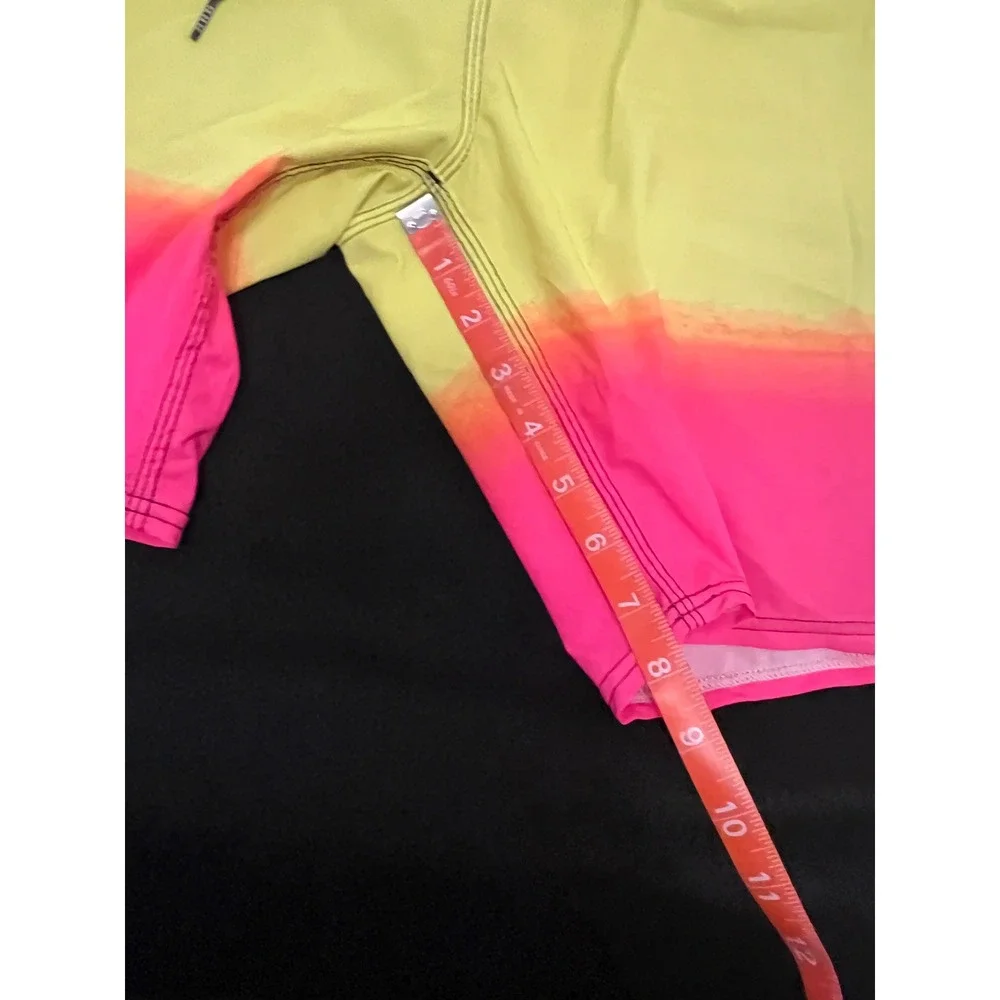 Billabong Platinum X PX3 Board Shorts Mens 36 Neon Orange Yellow Pink Gradient
